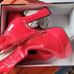 Red go-go boots
